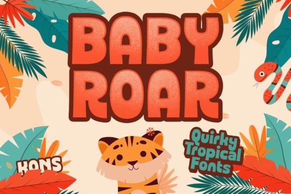 Baby Roar Display Font for Handmade Labels and Invitations