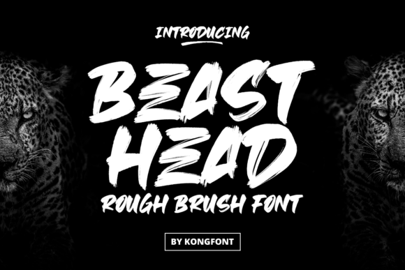Beast Head: A Bold Brush Display Font for Makers