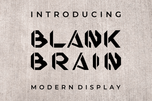 Blank Brain Font: A Bold Display Typeface for Standout Branding
