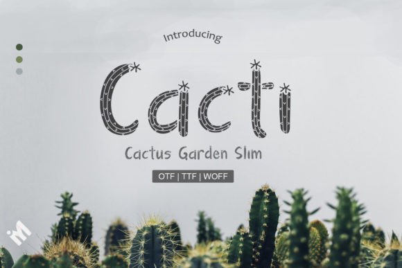 Cacti Font: Cheerful Display Typeface for Branding