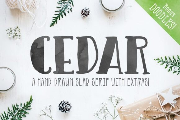 Cedar: A Hand-Drawn Slab Serif Font for Crafters
