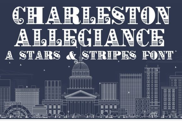 Charleston Allegiance Patriotic Display Font for American-Themed Websites