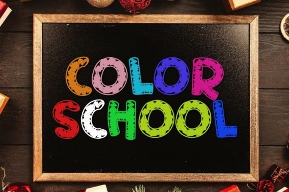 Color School Display Font for Playful Marketing