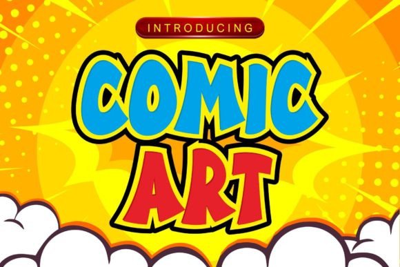 Comic Art: A Playful Display Font for Editorial Titles