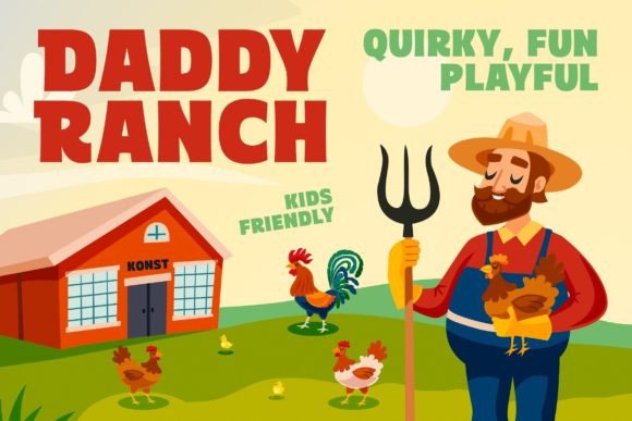 Daddy Ranch Font: A Quirky Display Typeface for Joyful Branding