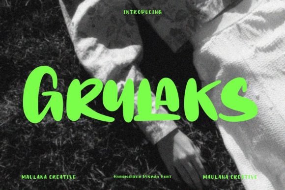 Grulaks Freestyle Handwritten Display Font for Makers