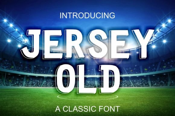 Jersey Old Display Font for Sharp Casual Branding