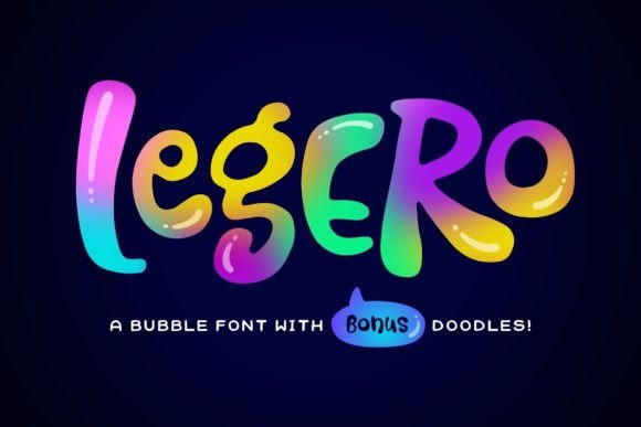 Legero: A Fun Retro Bubble Display Font for Web Design