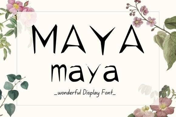 Maya Font: A Whimsical Display Typeface for Creative Brands