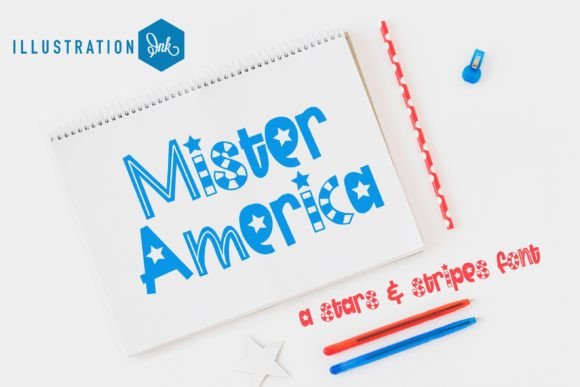 Mr. America Display Font for Patriotic Campaign Graphics