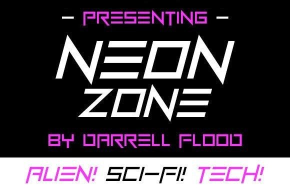 Neon Zone: A Futuristic Robot-Style Display Font