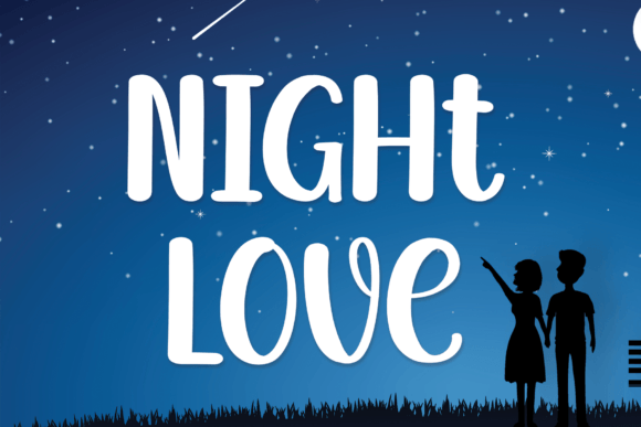 Night Love Handwritten Font for Cheerful Small Business Branding