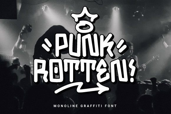 Punk Rotten: A Display Font for Urban Editorial Moods