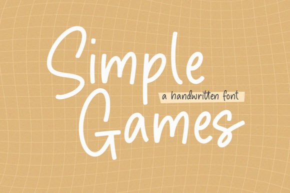 Simple Games: The Handwritten Font for Publishing Projects