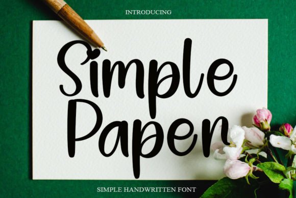 Simple Paper: A Refined Handwritten Script Font