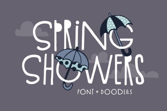 Spring Showers Font: A Hand-Drawn Display Typeface for Creative Brands