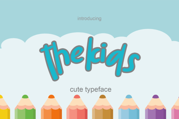 Thekids Display Font for Playful Small Business Branding