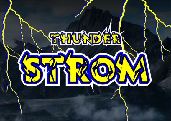Thunder Strom: A Bold Display Font for Designers