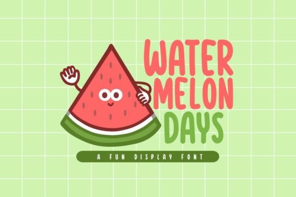 Watermelon Days: A Playful Display Font for Creative Branding